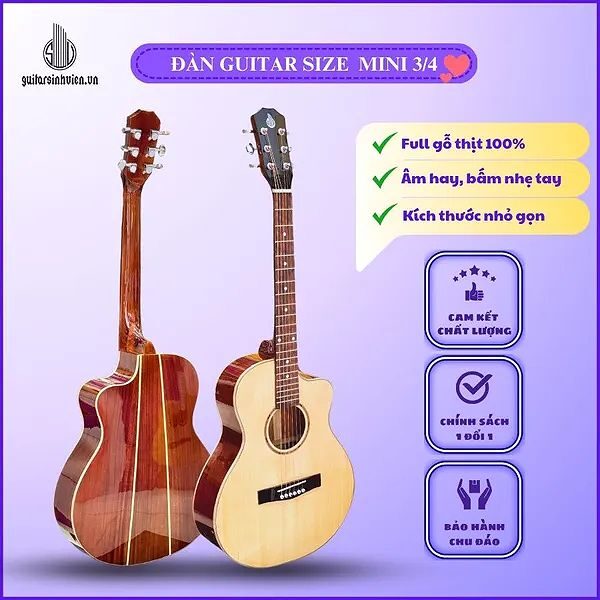 Đàn Guitar Mini Size 3/4 giá bao nhiêu