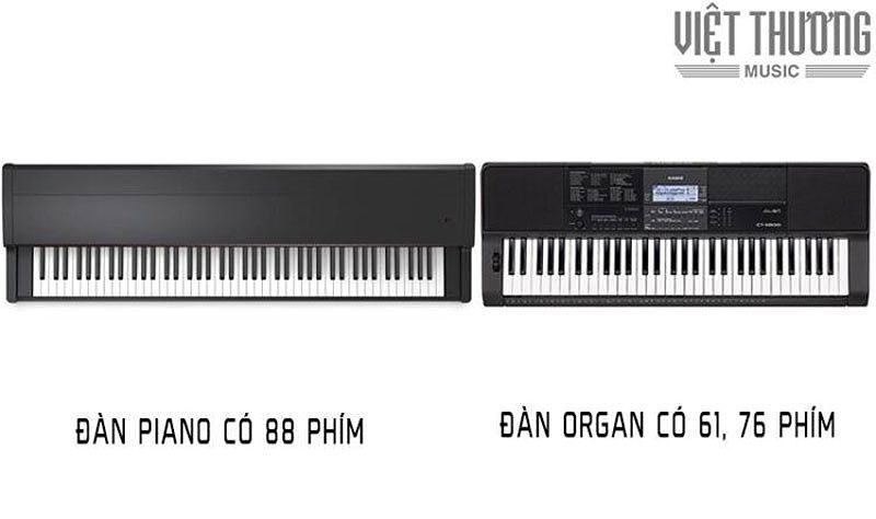 Số lượng phím đàn piano và đàn organ